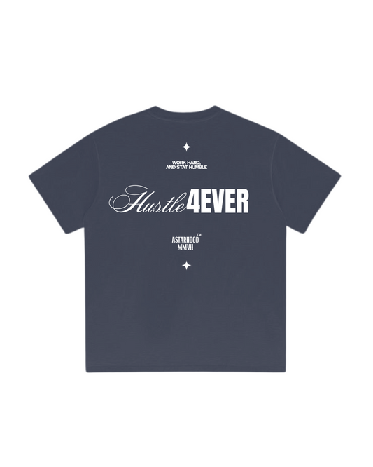 HUSTLE 4 EVER REGULAR FIT T-SHIRT CHARCOAL GREY