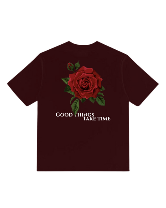 BLOOM OVERSIZED T-SHIRT CHOCOLATE BROWN