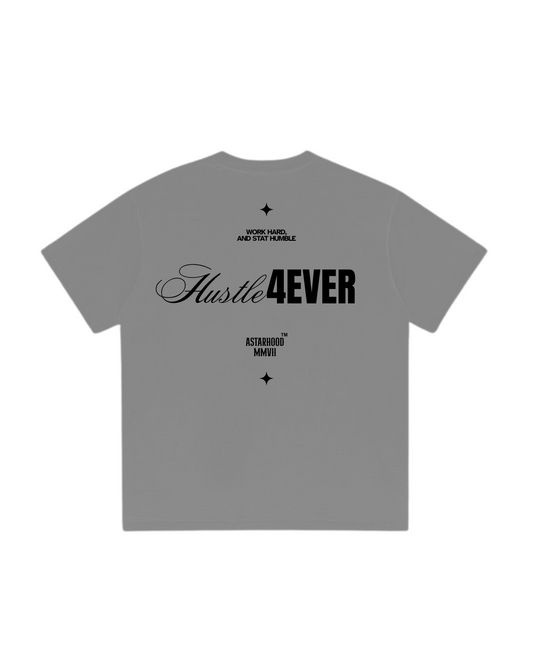 HUSTLE 4 EVER REGULAR FIT T-SHIRT LIGHT GREY
