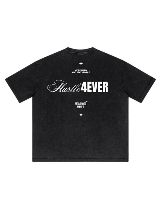 HUSTLE 4 EVER OVERSIZED T-SHIRT STONE WASH