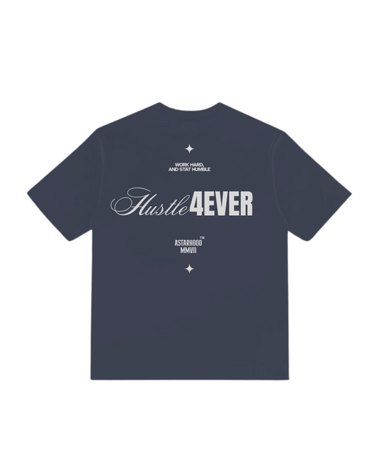 HUSTLE 4 EVER OVERSIZED T-SHIRT CHARCOAL GREY