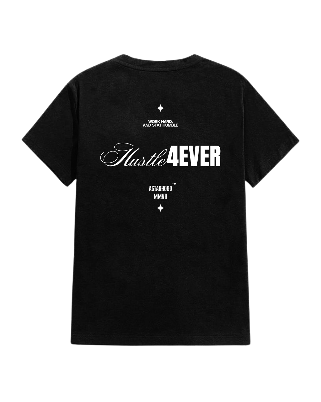 HUSTLE 4 EVER REGULAR FIT T-SHIRT BLACK