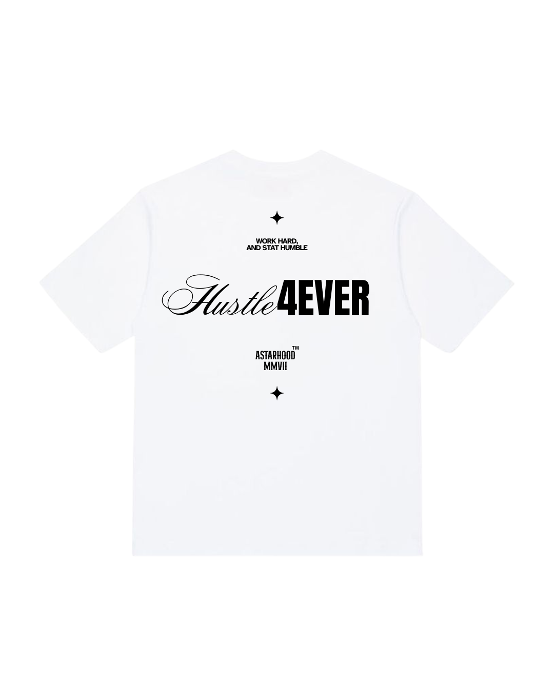 HUSTLE 4 EVER OVERSIZED T-SHIRT WHITE