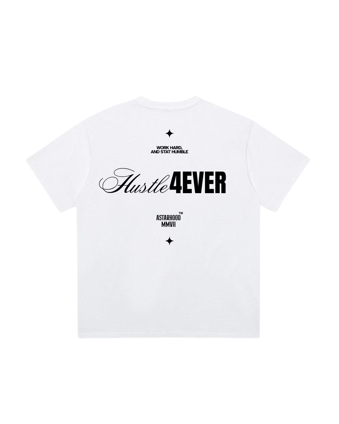 HUSTLE 4 EVER REGULAR FIT T-SHIRT WHITE