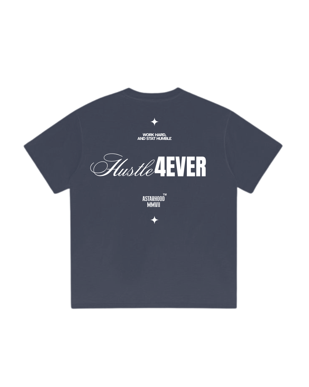 HUSTLE 4 EVER REGULAR FIT T-SHIRT CHARCOAL GREY