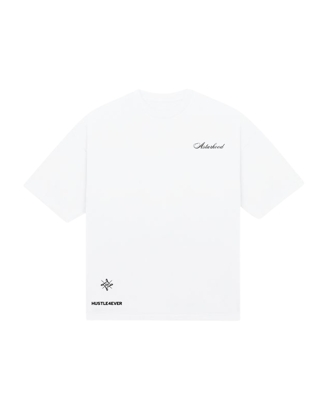HUSTLE 4 EVER OVERSIZED T-SHIRT WHITE