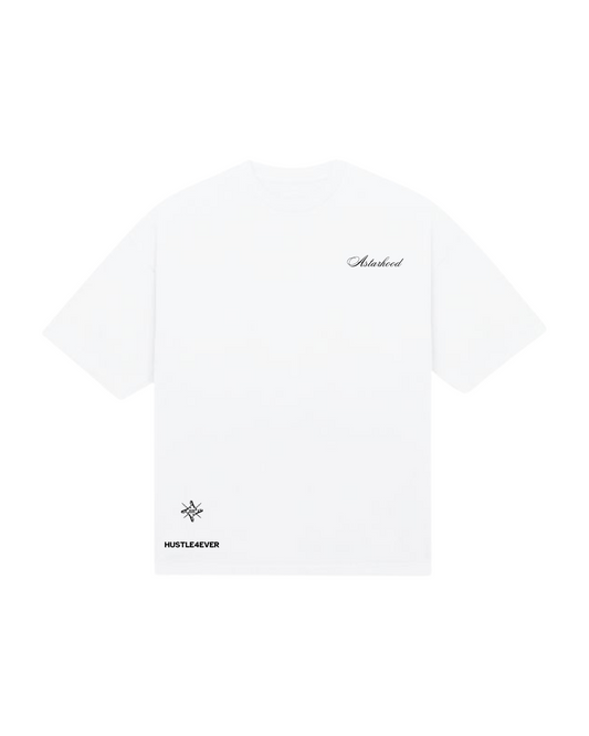 HUSTLE 4 EVER OVERSIZED T-SHIRT WHITE